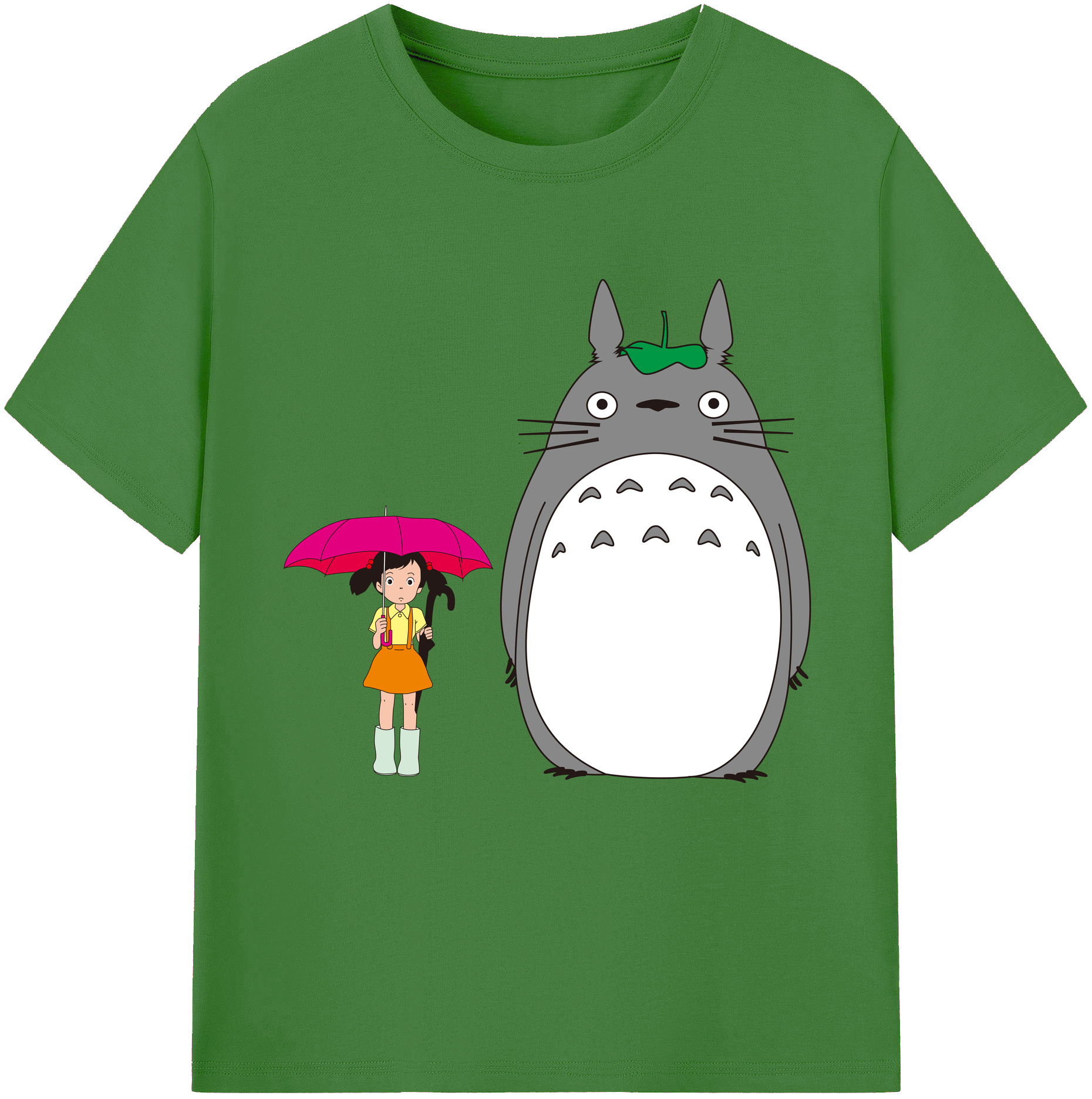 （画像用） となりのトトロ 草壁メイ 草壁サツキ My Neighbor Totoro Satsuki Kusakabe Mei Kusakabe レディースカジュアルプリントTシャツ（綿100％）